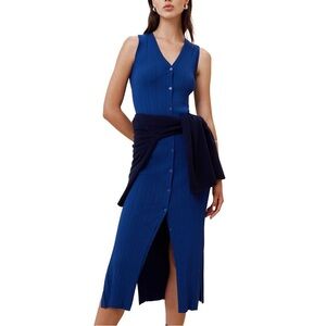 Banana Republic Blue Knit Midi Dress